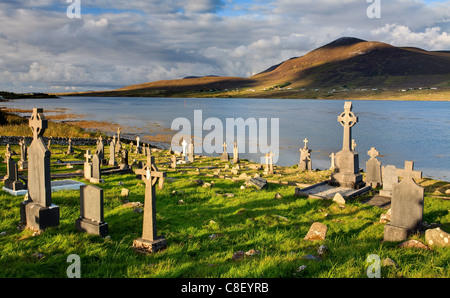 Churchyard, Achill Island, off the coast of County Mayo, Republic of Ireland Stock Photo