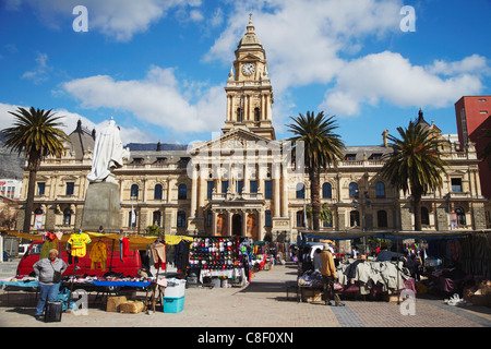 Market outside City Hall, City Bowl, Cape Town, Western Cape, South Africa Stock Photo