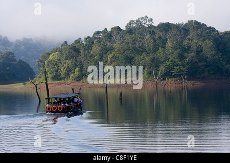 Boating, Periyar Tiger Reserve, Thekkady, Kerala, India Stock Photo