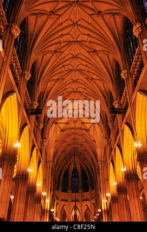 St. Patricks, Cathedral, 5th Avenue, Manhattan, New York, USA, United States, America, interior Stock Photo