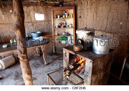 The kitchen inside mud hut the village Bahir Dah  Ethiopia