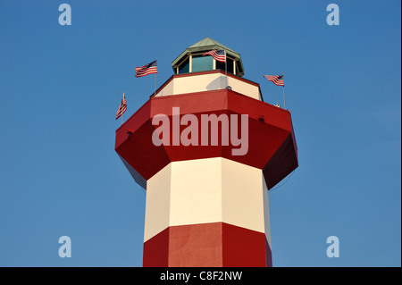 Lighthouse, Harbour Town, Sea Pines Plantation, Hilton Head Island, South Carolina, USA, United States, America, Stock Photo