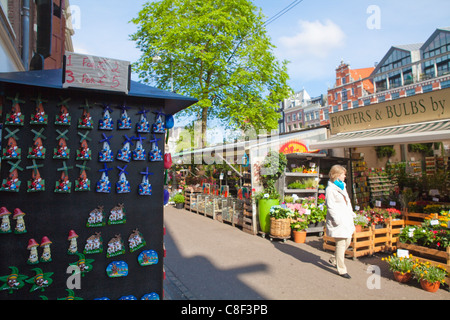 Bloemenmarkt (flower market, Amsterdam, Netherlands Stock Photo