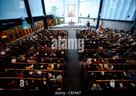 Palm Sunday celebration in a Paris church, Paris, France Stock Photo