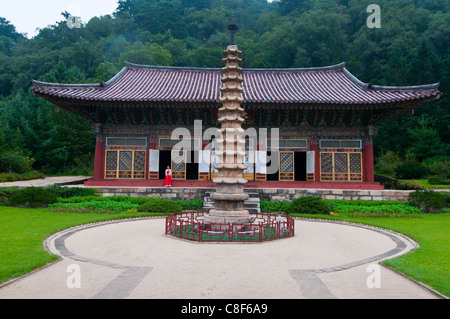 Pohyon-sa, a Korean Buddhist temple located in Hyangsan county in North Pyongan Province, Myohyang Mountains area, North Korea Stock Photo