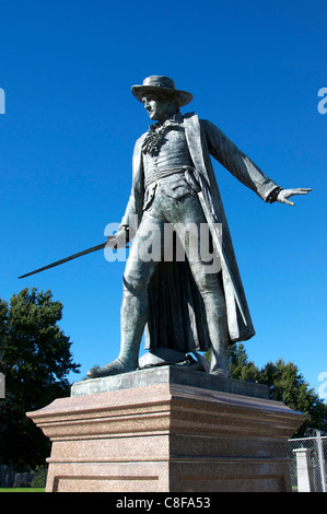 Statue of Colonel William Prescott, Bunker Hill, Charlestown, Boston, Massachusetts, New England, United States of America Stock Photo