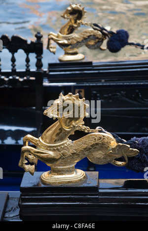 Gondola detail Venice, Italy Stock Photo
