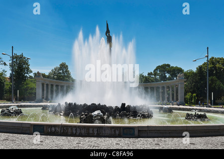 The Hochstrahlbrunnen is a giant fountain in Vienna, Austria, Europe Stock Photo