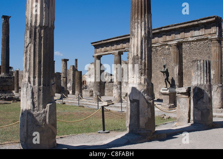 The Temple of Apollo at the ruins of the Roman site of Pompeii, UNESCO World Heritage Site, Campania, Italy Stock Photo