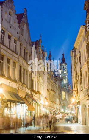 Street near the Grand Place, Brussels, Belgium Stock Photo