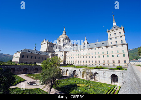 San Lorenzo de El Escorial, mausoleum of the Spanish monarchs, El Escorial, UNESCO World Heritage Site, Madrid, Spain Stock Photo