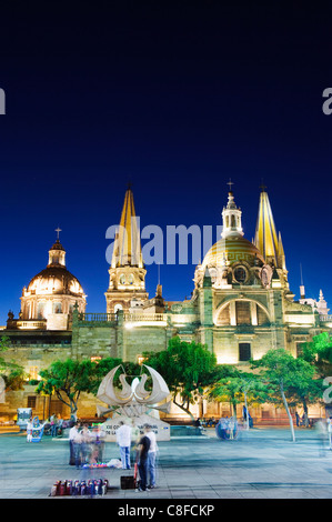 Cathedral in Plaza de Armas, Guadalajara, Mexico Stock Photo