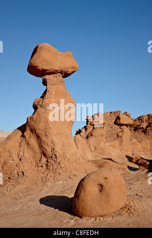 Goblin hoodoo formations, Goblin Valley State Park, Utah, United States of America Stock Photo