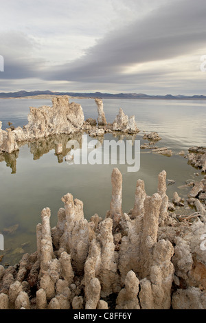 Tufa formations, Mono Lake, California, United States of America Stock Photo