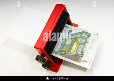 Your Own Private Money Printer at Work Stock Photo