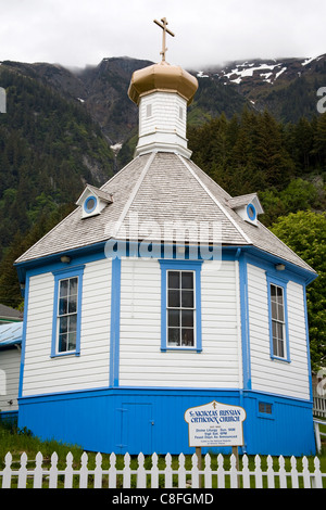 St. Nicholas Russian Orthodox Church, Juneau, Southeast Alaska, United States of America Stock Photo