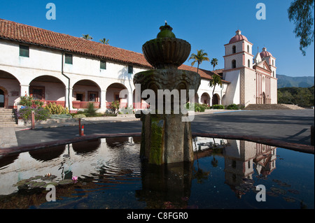 Santa Barbara Mission, Santa Barbara, California, United States of America Stock Photo