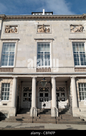 Main entrance to the Lewes County Hall & Crown Court buildings in central Lewes, East Sussex, UK. Stock Photo