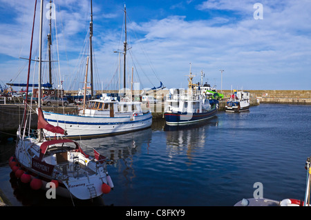 Buckie Moray Scotland UK Harbour Harbor Fishing Boats Quay Lobster Pots ...