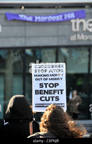 Welfare Reform Bill protest Protest against benefit cuts for disabled people, The Hardest Hit Stock Photo