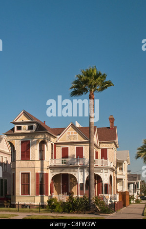 Frederick Beissner House, built 1898, Victorian architecture, Ball Avenue in East End Historic District, Galveston, Texas, USA Stock Photo