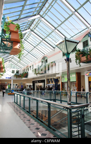 Interior view of The Harlequin Shopping Centre, The Harlequin, Watford, Hertfordshire, England, United Kingdom Stock Photo