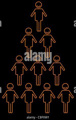 Human pyramid. Illustration Stock Photo - Alamy