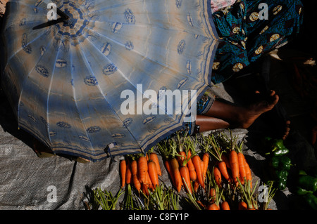 The vegetables market in Lilongwe capital of Malawi Africa Stock Photo