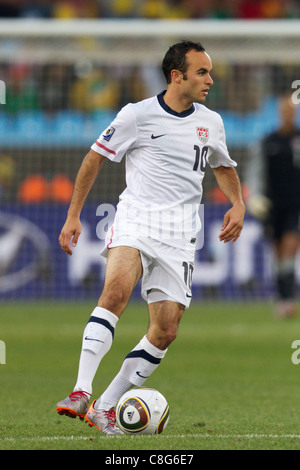 Landon Donovan of the United States in action during a FIFA World Cup Group C match against Algeria at Loftus Versfeld Stadium. Stock Photo