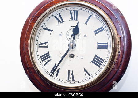 Detail of antique clock face. Made in England. Stock Photo