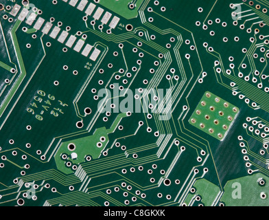 Reverse side of Printed Circuit Board Stock Photo