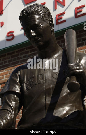 Theodore Samuel 'Ted' Williams (1918- 2002), 'The Kid'. American professional baseball player and manager. Monument. Boston. USA Stock Photo