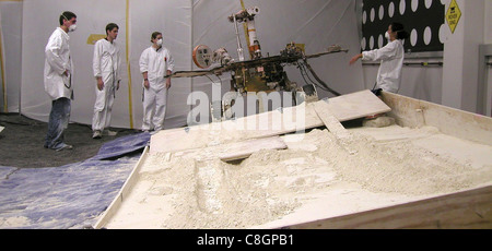 Sandbox Tracks from Rover Testing Stock Photo