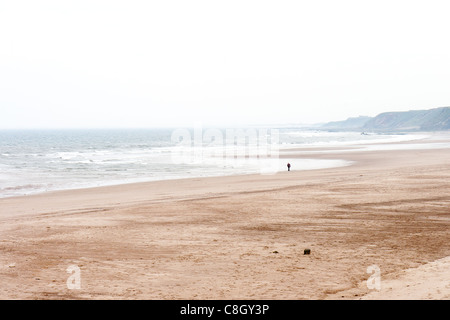 Lowry's Berwick upon Tweed - a lonely beach at Tweedmouth Stock Photo