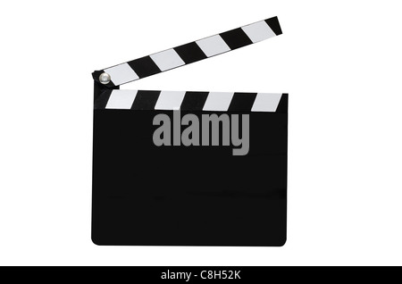 Blank Movie Clapboard Isolated Stock Photo