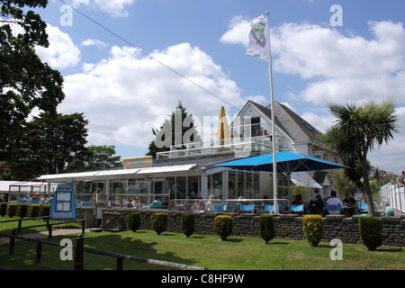 The Boathouse Restaurant at Christchurch Quay Dorset Stock Photo