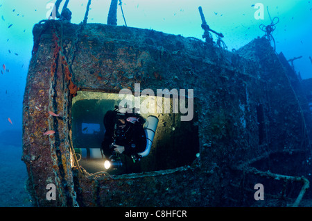 Wreck of Haven, Amoco Milford Haven tanker, Arenzano, Liguria, Italy Stock Photo