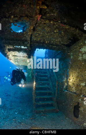 Wreck of Haven, Amoco Milford Haven tanker, Arenzano, Liguria, Italy Stock Photo