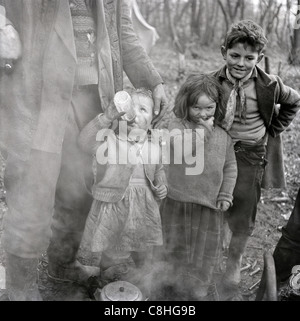 Gypsies living in Kent in 1961 Stock Photo