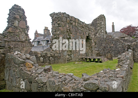 Remains of Ardchattan Priory on the northern side of Loch Etive. Stock Photo