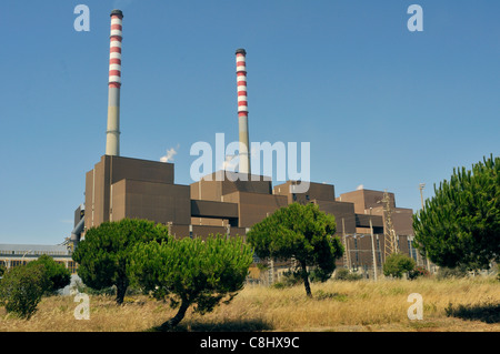 Thermal power plant in Sines Stock Photo