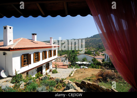 SIRINCE, TURKEY. A view of the Markiz Konaklari, a luxury boutique hotel in the hillside village of Sirince. 2011. Stock Photo