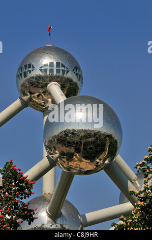 Atomium, architecture, Brussels, Belgium, landmarks, Europe, landmark, Benelux Stock Photo