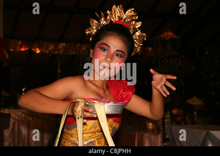 Young Balinese Legong Dancer Stock Photo