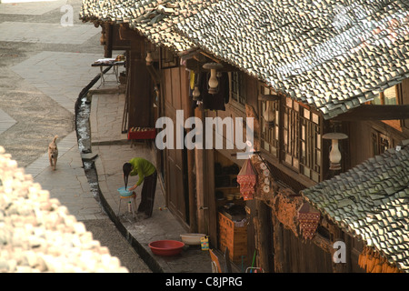 The biggest Miao village in China, Xinjiang, Guizhou province, China, minority, ethnic group, Chinese, countryside, village Stock Photo