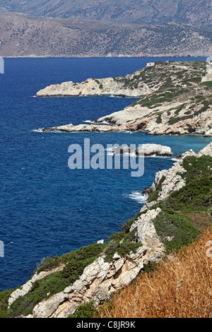 Mediterranean nature. Coast near Elounda, Crete, Greece Stock Photo