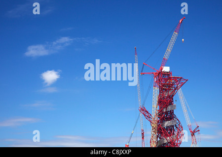 ArcelorMittal Orbit, by Anish Kapoor, Olympic Park, Stratford, East End, London, England, UK, United Kingdom, GB, Great Britain, Stock Photo