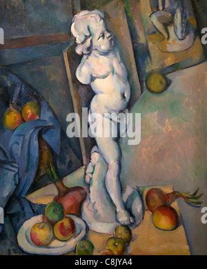 Still-life with Plaster Cupid, by Paul Cezanne, 1894,  Courtauld Galleries, Somerset House, London, England, UK, United Kingdom, Stock Photo