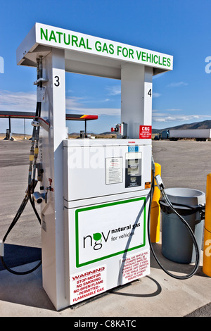 Natural Gas fuel pump for vehicles Stock Photo