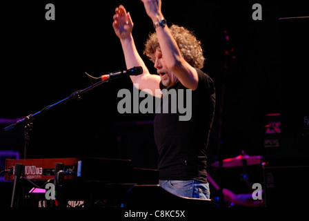 Rod Argent of the Zombies performs during Hippifest in Vienna, Virginia. Stock Photo